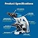 Accu-Scope Compound Microscope EXC-100 - Binocular Head, 40-1000X Magnification, Mechanical Stage, Achromat Objectives, Cordless LED Illumination
