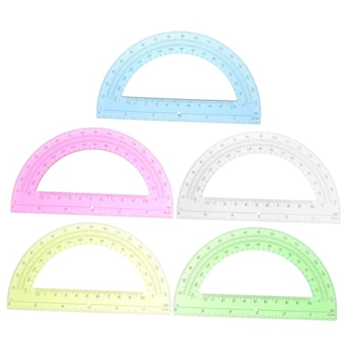 EXCEART 5 Unidades Transferidor Ferramenta De Desenho Material Escolar Ferramenta De Ângulo Matemáti