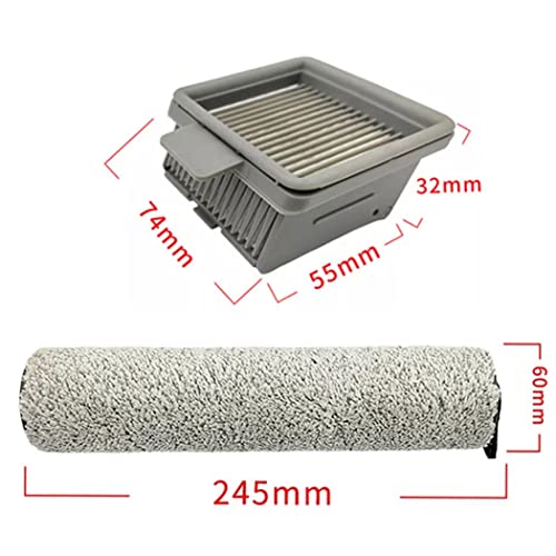 Spazzola a rullo e filtro per aspirapolvere senza