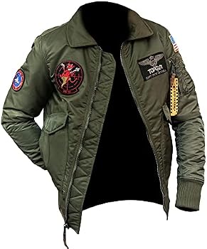 Man green bomber Jacket, Aviator Jacket, Large : Amazon.sg: Fashion
