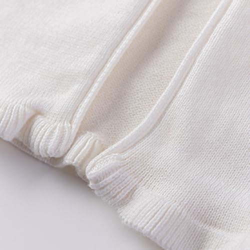 YiZYiF Baby Girls' Knit Long Sleeve Bolero Shrug Cardigan Toddler Girls Cotton Pearls Sweater Jacket Coat4