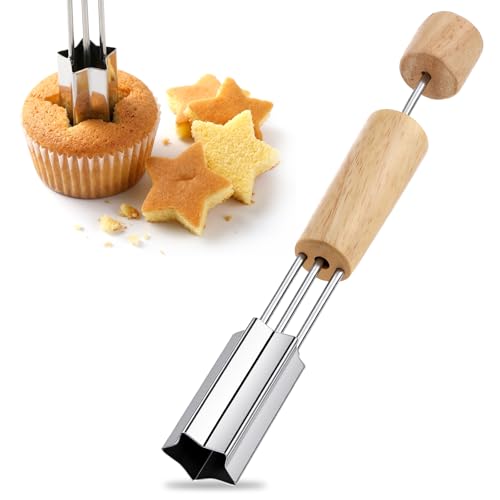 Elegaperma 2.2cm Sternen Ausstecher Edelstahl Cupcake Corer