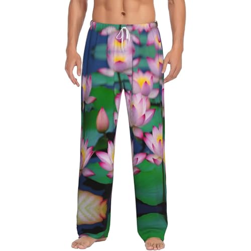 Pantalon pyjama homme lotus contre la chaleur vêtement nuit léger