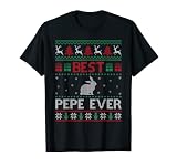Mens Best Pepe Ever Funny Group Matching Pepe Christmas Pajamas T-Shirt
