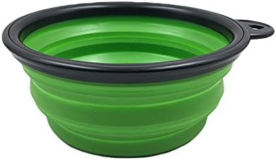 PETLESO Pop-up Collapsible Pet Bowl Travel Bowl Water Feeder Bowl Dog Cat Portable Bowl -Green