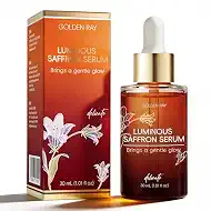 Saffron Serum for Face, Brightening & Discoloration Correcting Serum, Dark Spot Appearance Care, Radiance Booster for Dull Skin, Lightweight Facial Serum, Even-Looking Skin Tone, 1 fl oz