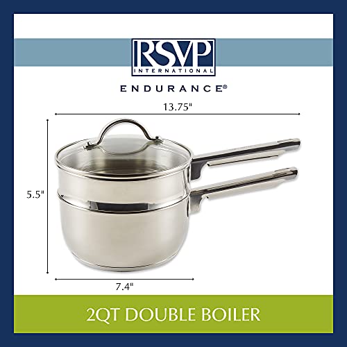 Rsvp International Induction Double Boiler, 1 Quart, Multi Color #TOP5