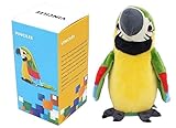 Vincilee Talking Parrot Repeat What You Say Mimicry Pet Toy Plush Buddy Parrot for Children Gift,4.3...