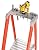 Louisville Ladder 8-Foot Fiberglass Pro Extended Rail Platform Ladder, 300-Pound Capacity, Type IA, FXP1708