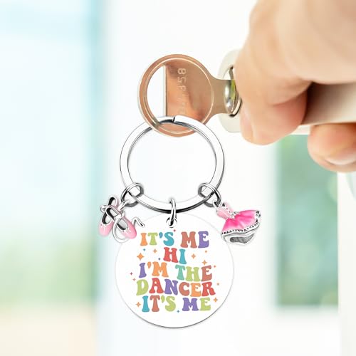 Dance Keychain Gifts for Women Girls - Funny Dancer Keyring for Sisters Friends with Best Quotes, Birthday Inspirational Accessories for Ballerina Fans Coach Teacher4