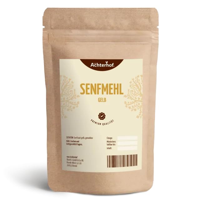 1 kg Senfmehl Senfsaat gelb gemahlen teilentölt zur Senfherstellung Senfpulver vom-Achterhof