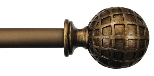 Urbanest Globe Curtain Drapery Rod Set (48