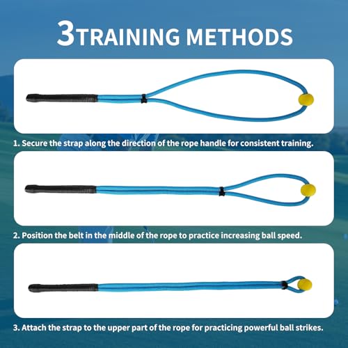 Golf Rope Swing Trainer, Golf Swing Training Aid, Golf Swing Trainer, Golf Training Aid, Golf Swing Trainers, Golf Speed Trainer, Can Improve Speed, Rhythm, Flexibility, And Strength (Blue)