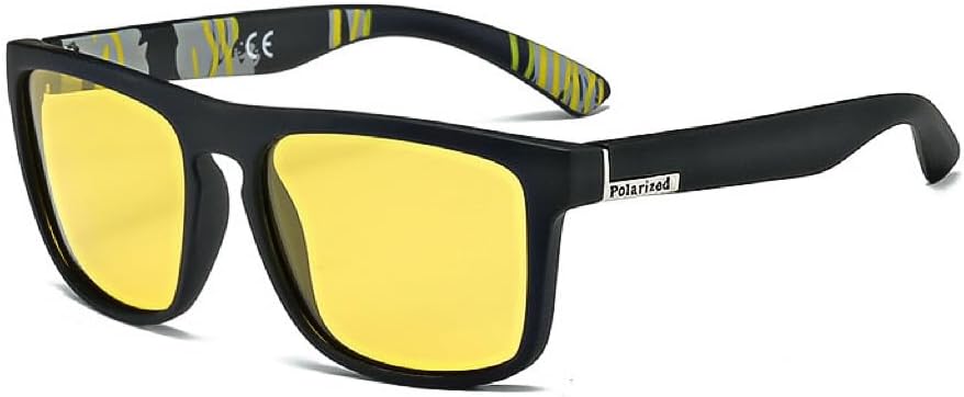 Óculos De Sol Polarizado Uv400 Quadrado Unissex Esportivo