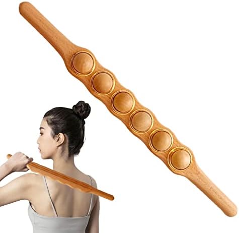 Muscle Roller,Wooden Muscle Roller Stick | Muscle Roller Stick Ease Muscle Stiffness & Soreness Gua Sha for Thigh, Calf, Arm, Forearm, Neck, Hamstring Tmay