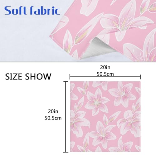 Servilletas de Tela Pack 6 Rosa Lirio 20x20 in miniatura 6