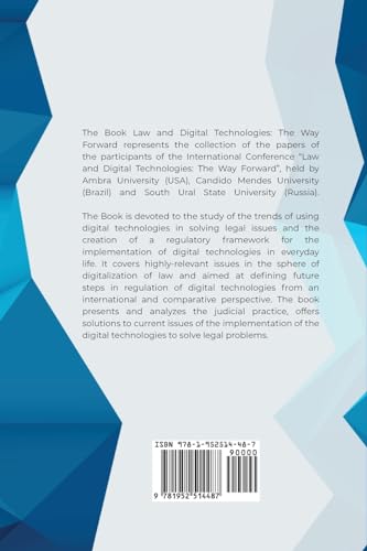 Law and Digital Technologies - The Way Forward