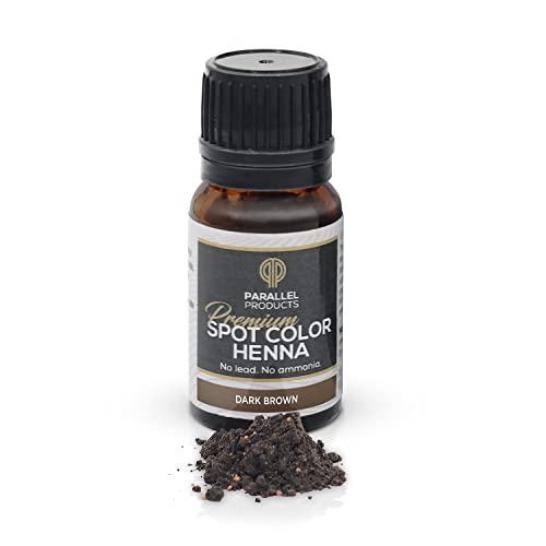 Parallel Products Spot Color Henna Kit - Henna Hair Dye - 3 Grams - Tint For Professional Spot Coloring - With Mixing Dish - Covers Grey Hair - Root Touch Up (Dark Brown) #TOP1