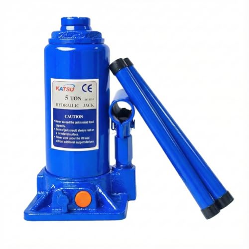 KATSU Gato Hidráulico de Botella 5 Toneladas Resistente Gato de Soporte de Elevación para Vehículos Pequeños o Grandes 161115A