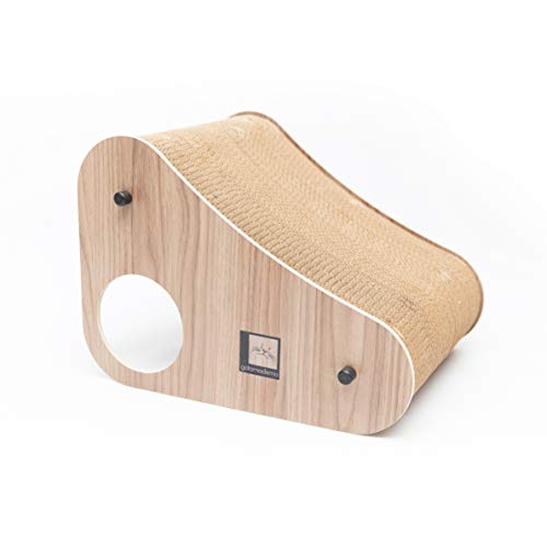 Gatomoderno Arranhador para Gatos de Papelão Kraft, Acabamento de MDF, Cama para Gatos, Brinquedo pa