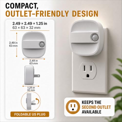 Image of L LOHAS LED Motion Sensor Night Light, Plug in Night Light, 3CCT 4 Pack