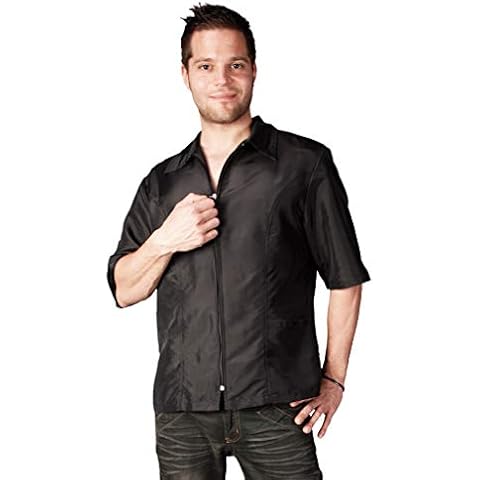 Ladybird Line Black Front Zipper Groomer Jacket Ideal for Pet Groomers Hair Resistant and Water Resistant Sizes - Size M Cover