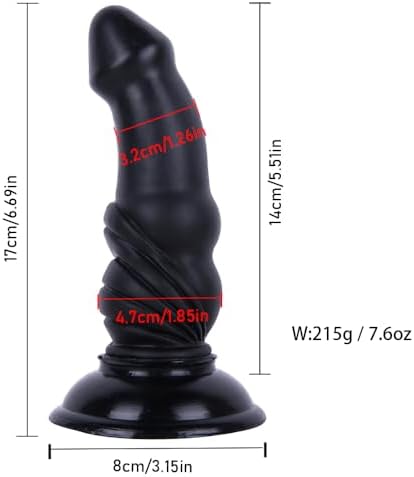 초보자를 위한 14cm(5.5인치) 현실적인 딜도, 여성/남성/게이를 위한 항문 딜도 실물 같은 가짜 페니스, G 스팟 자극기 항문 플러그 트레이닝 세트 (블랙) — 사진 2