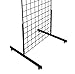 Only Hangers T-Shape Gridwall Panel Legs Display with Levelers - Box of 3 Pairs (6 Individual Legs) - Black - Work with All Standard Grid or Slatgrid Panels (B019YZHQWG)