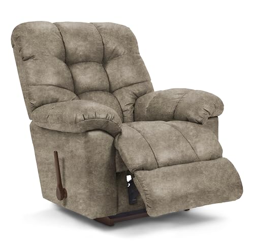 Image of La-Z-Boy Gibson Rocking Recliner, Mushroom | Plush Grand-Scale Comfort