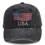 American Flag Hat for Men Women, Fourth of July Accessories USA Baseball Cap, Embroidery Adjustable