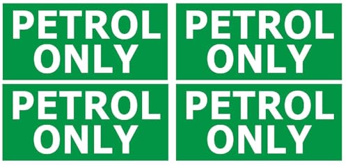 Image of Gift Island Petrol ONLYSticker - Dimension 60x25 mm Decals - Pack of 2 Car or Van Round Fuel Reminder Decals - Fully Removable - Fuel Stickers -