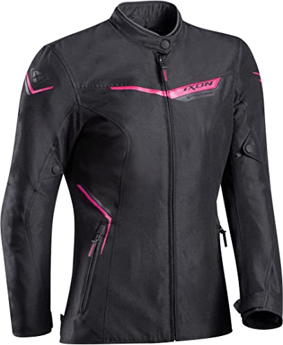 Slash Damen Motorrad Textiljacke - Schwarz Pink - 2XL - female