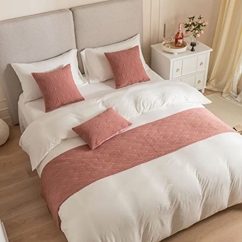 QFWMCW Pañuelo para Cama De Hotel, 1 Pieza, Colcha De Terciopelo Holandés, Supersuave, Patrón De Concha, Toalla De Cama, Casa De Huéspedes, Decoración del Hogar, Funda De Cama Doble Tamaño King Cover