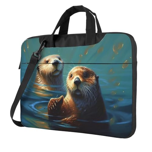 Housse ordinateur portable antichoc motif loutres protection optimale