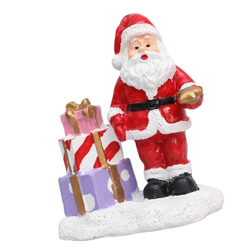Dcaknri Figurine De Bonhomme De Neige en Résine Présentoir De Boîte-Cadeau De Noël Améliore L'ambiance De Vacances pour Les Maisons Et Les Magasins Boîte-Cadeau D'embellissement