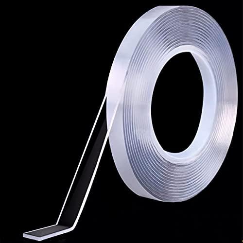 Double Sided Tape Heavy Duty 33ft Poster Tape Multipurpose Removable Mounting Tape Adhesive Grip Washable Strong Sticky Wall Tape Strip Transparent Tape Poster Carpet Tape For Paste Items Width 10mm Amazon Co Uk Diy Tools