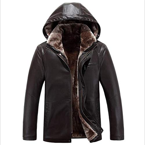 Chaqueta para Hombre Abrigos para Hombre De Mediana Edad Cuello Abrigo Largo De Felpa Gruesa para Hombre Abrigo De Invierno Los Hombres Mantienen Abrigo Cálido