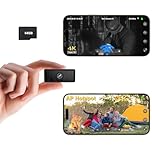 Spy Camera, WiFi or No WiFi Optional, UCOCARE 4K Mini Security Camera, Built-in 64GB TF Card, 940nm Night Vision, Motion Detection, Magnetic Wireless Hidden Cameras for Indoor Outdoor (Black)