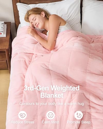 Super Fuzzy Soft Sherpa Fleece Weighted Blanket, 12 lbs Dual Sided Fluffy Heavy Weighted Blankets for Adults - No Bunching with Double Layers of Soft Inner Lining (48"x 72", 12 Pounds)