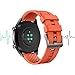 SUNG-LL Huawei Watch GT 2019 Bluetooth SmartWatch,Ultra-Thin Longer Lasting Battery Life, Waterproof, Compatible with iPhone and Android -Titanium Grey Stainless Steel (Orange Fluoroelastomer Band)