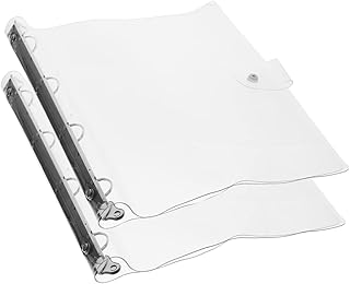 NUOBESTY 2 Peças Pasta Transparente Bloco De Notas Material De Escritório Pastas Invólucro De Plástico Pasta De Scrapbook Pasta De Plástico Pasta De Notebook Capa De Notebook Pasta De