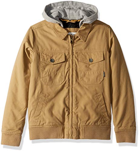 Billabong Boys' Big Barlow Twill Jacket, Gum, L