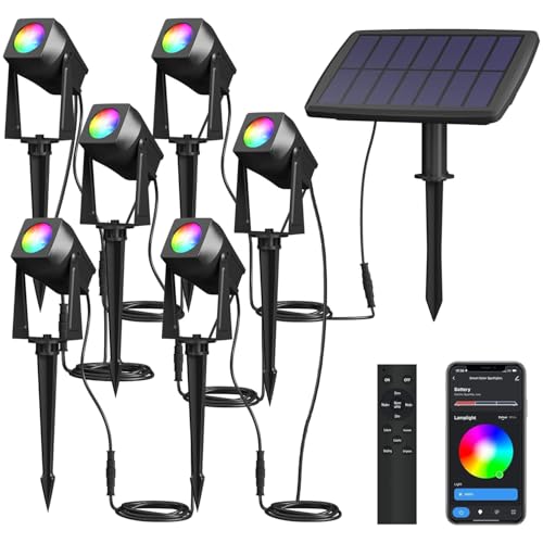 6-Pack Smart Bluetooth Solar Landscape Lights