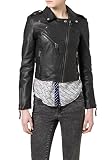 Women genuine Leather jacket Short Slim Coat KLW075 M