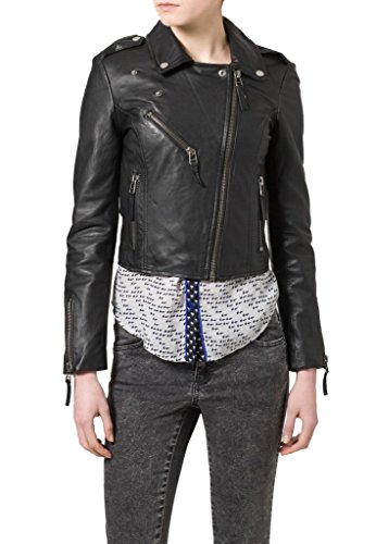 Women Genuine Leather Jacket Short Slim Coat Klw075 M #TOP1