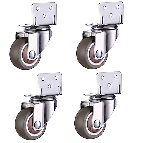 Roulettes de meubles silencieuses en caoutchouc souple pivotantes 2" pour protéger les parquets