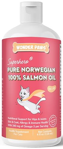 Salmon Oil for Cats 4oz – Omega 3 EPA & DHA for Skin, Joints