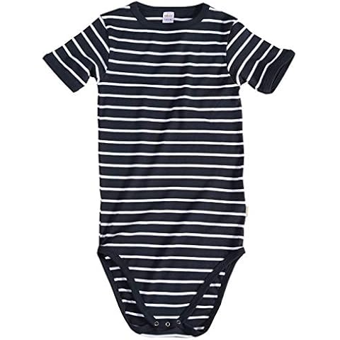 wellyou T-Shirt Bodysuit Short Sleeve for Special Children's Bodysuit in Large Sizes for Boys and Girls Navy White Size 140-182, Marine/White, 15 Years Cover