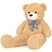 Sausudols XXXL Teddybär Großer Bär 140 cm groß Riesen Teddy Bär Stofftier Plüschtier Kuscheltier Geschenk für Kinder Freundin Hellbraun