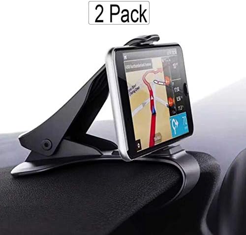 2Pack Car Cell Phone Mount,Durable Dashboard Holder Cradle Cellphone Clip GPS Bracket Mobile Stand Compatible for iPhone Xs MAX XR,X, 8, 8 Plus, 7, 7 Plus, Samsung Galaxy S9,S8 Plus Ede,etc-Black